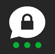 Das Symbol der Nachrichten-App Threema.