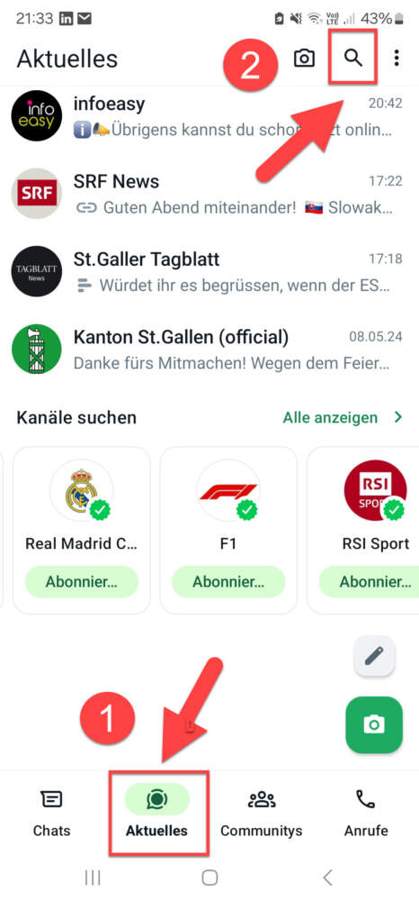 Screenshot von Whatapp.
