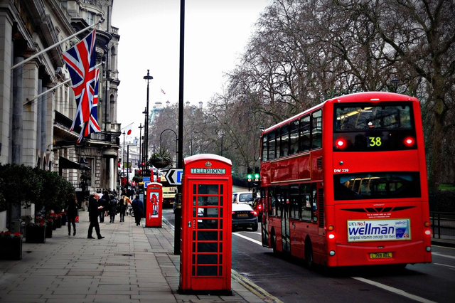 Ein Karte von Europa. England ist gr&uuml;n markiert.